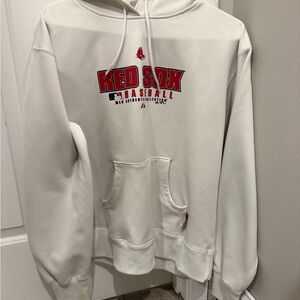 Majestic White Red Sox Baseball Hoodie
